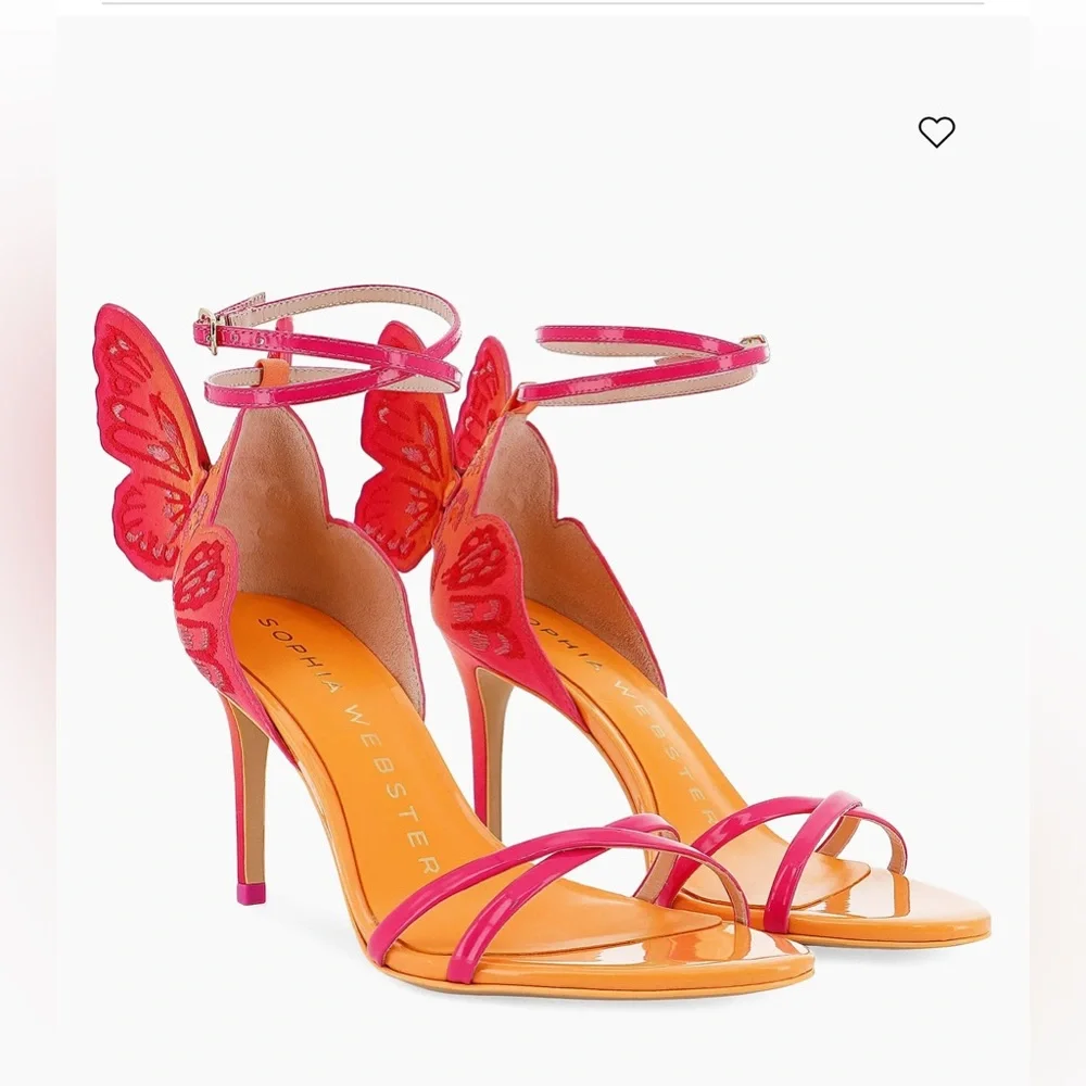 Sophia Webster Vibrant Pink and Yellow Heels - Picture 1 of 13
